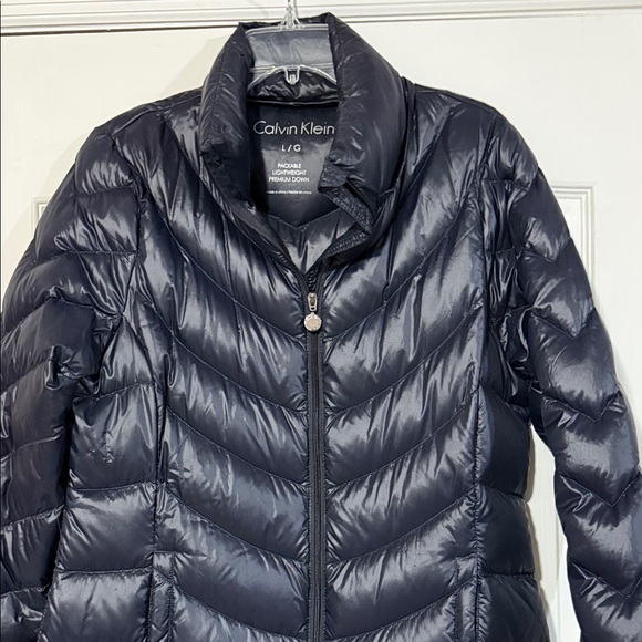 Calvin Klein Women's Dark Blue Puffer Jacket - Picture 4 of 14
